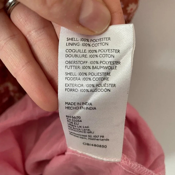 Free People Tessa Ruched  Mini Dress in Primrose Combo Pink Floral Size XS - Picture 8 of 8